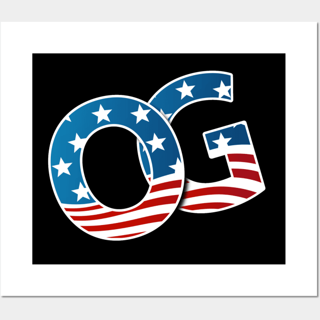 USA Flag Patriotic OG Wall Art by Duds4Fun